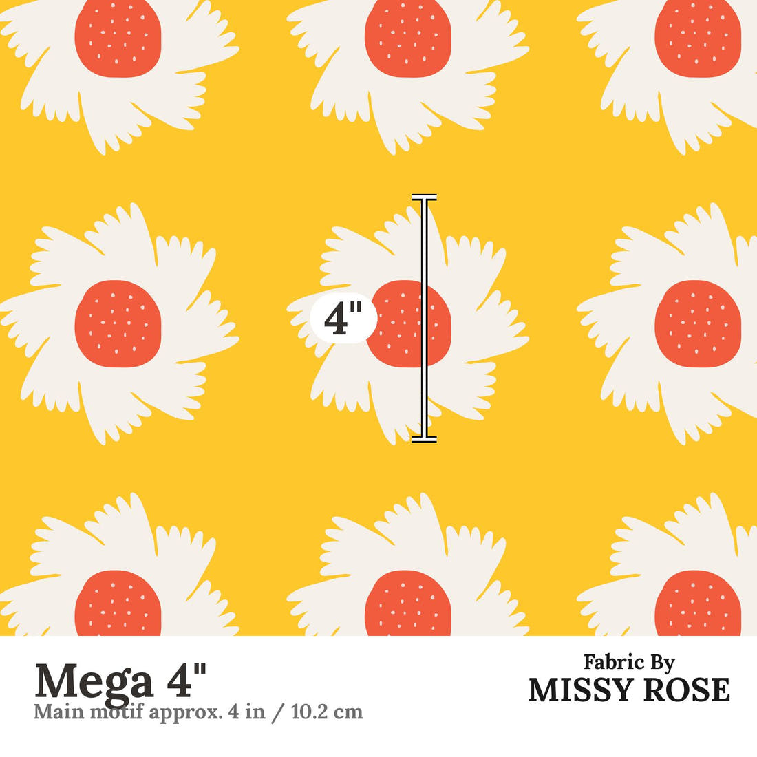 Kristina Forrest 188 Mega 4 inch print scale guide | Fabric by Missy Rose