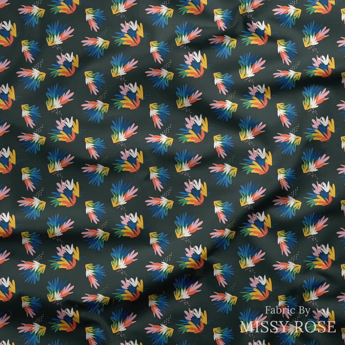 Kristina Forrest 189 draped fabric mockup - custom printed fabric by the metre | Fabric by Missy Rose