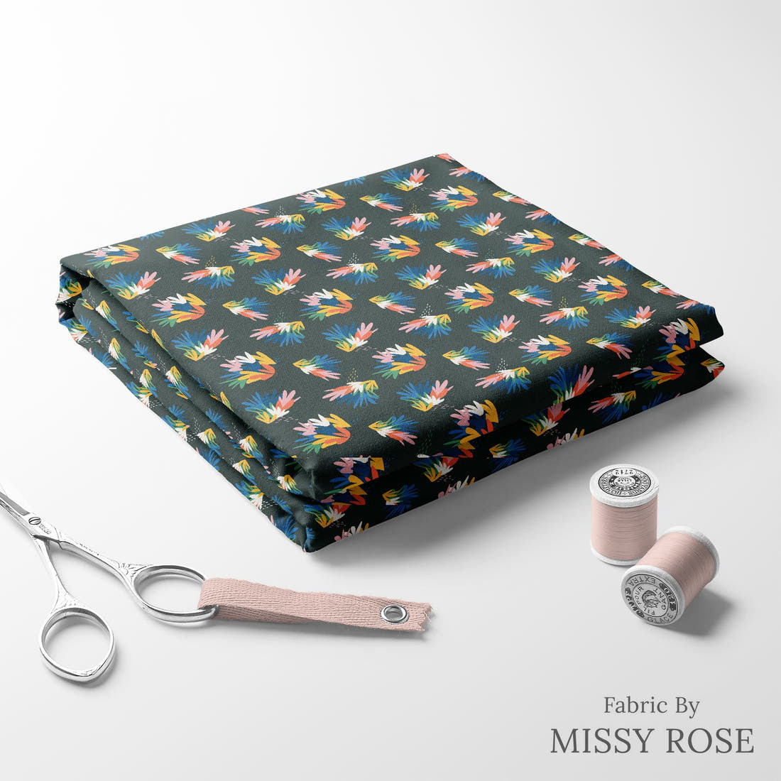 Kristina Forrest 189 folded fabric stack with matching thread - pre-order fabric Australia | Fabric by Missy Rose