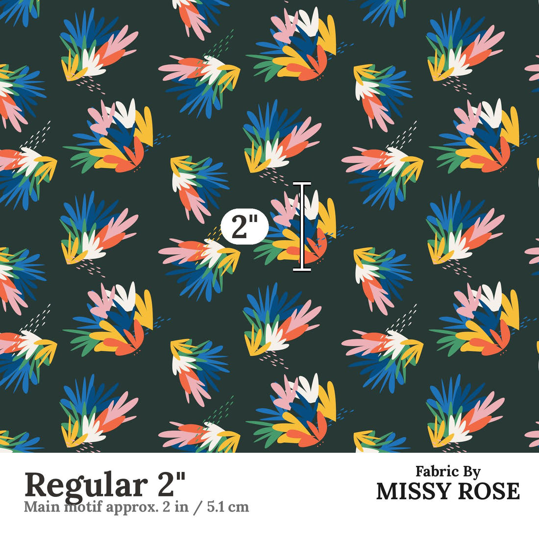Kristina Forrest 189 Regular 2 inch print scale guide | Fabric by Missy Rose
