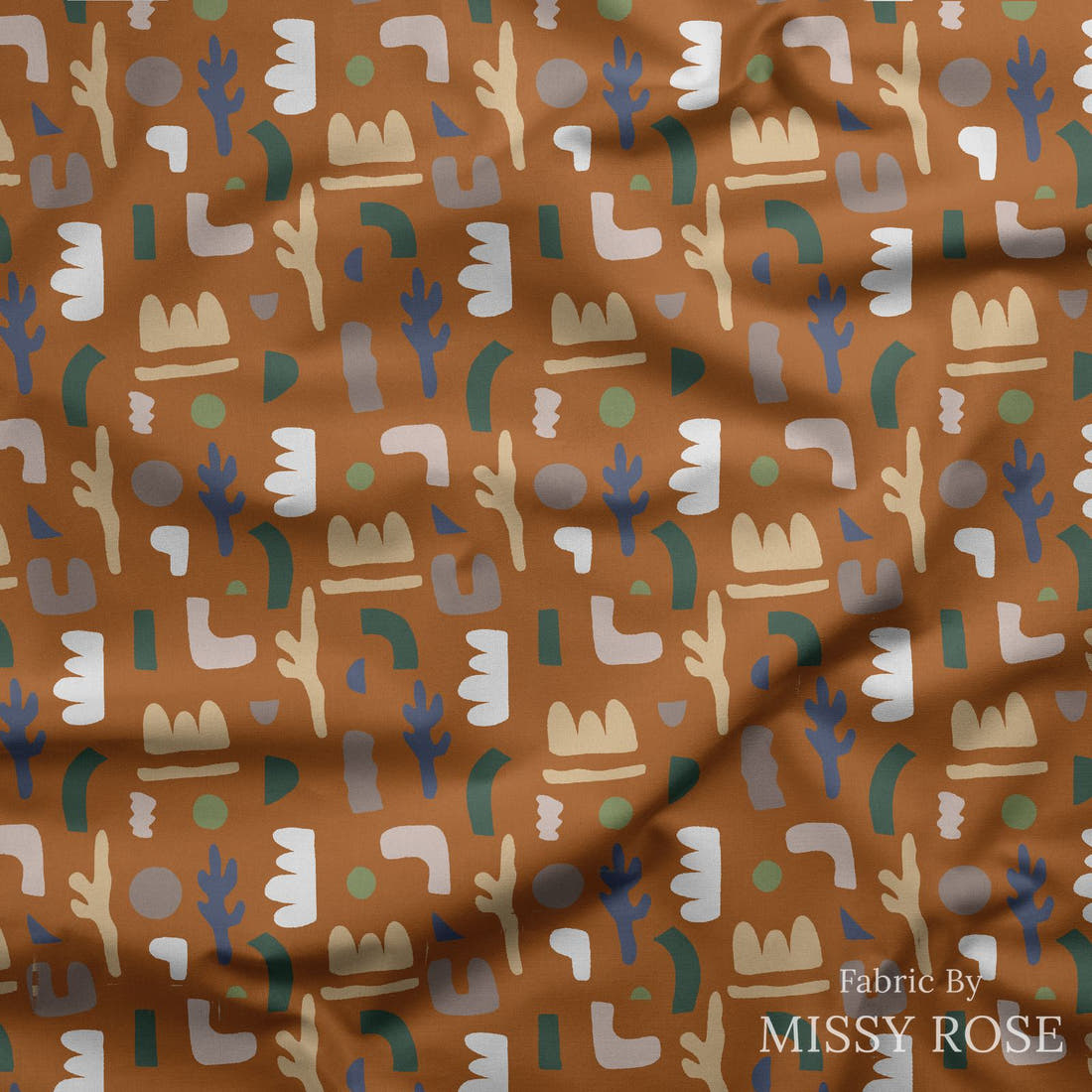Kristina Forrest 19 draped fabric mockup - custom printed fabric by the metre | Fabric by Missy Rose
