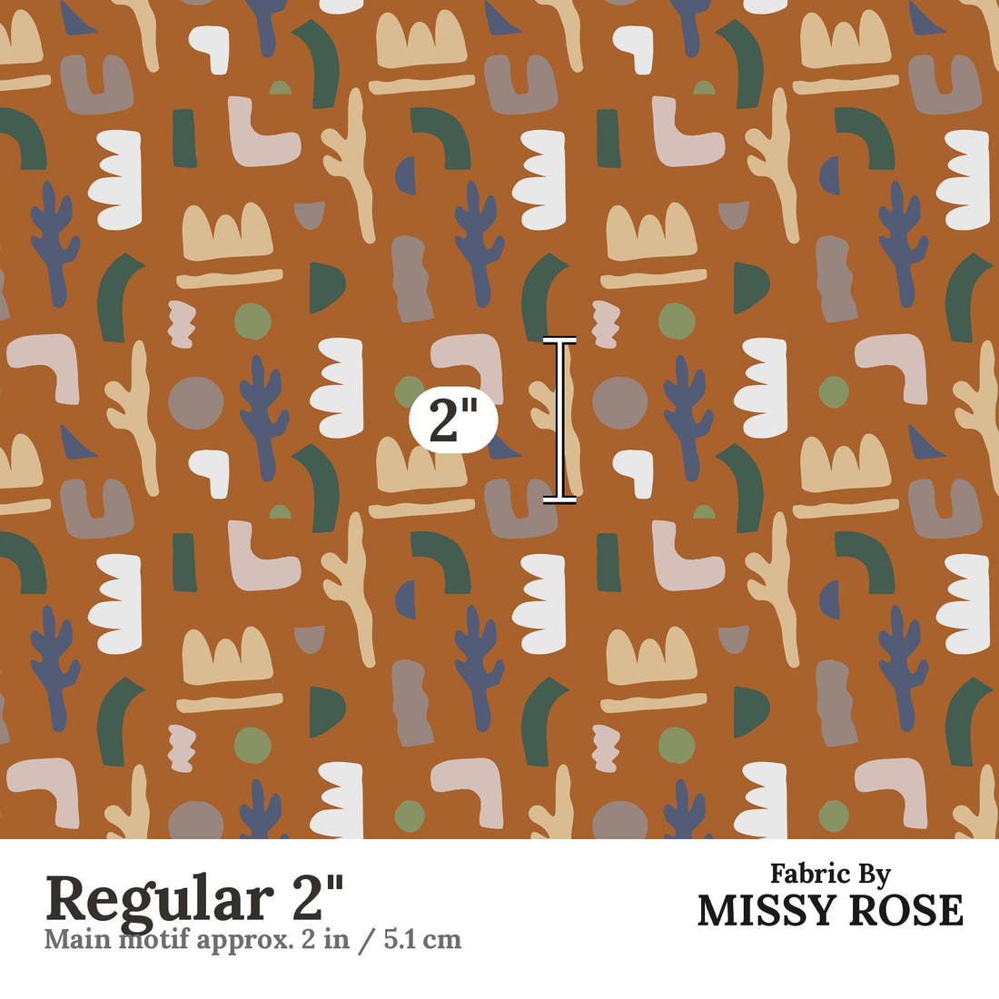 Kristina Forrest 19 Regular 2 inch print scale guide | Fabric by Missy Rose