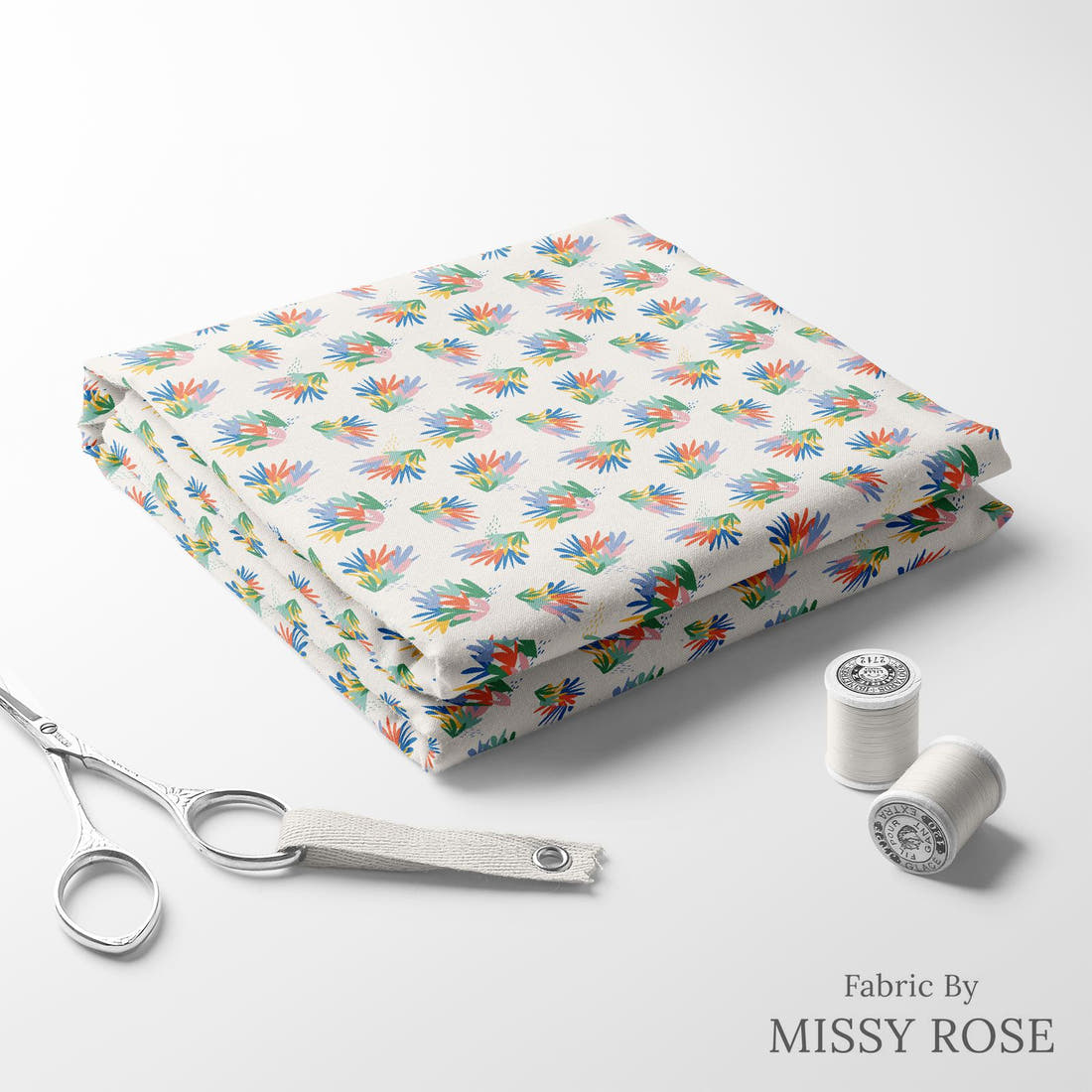 Kristina Forrest 191 folded fabric stack with matching thread - pre-order fabric Australia | Fabric by Missy Rose