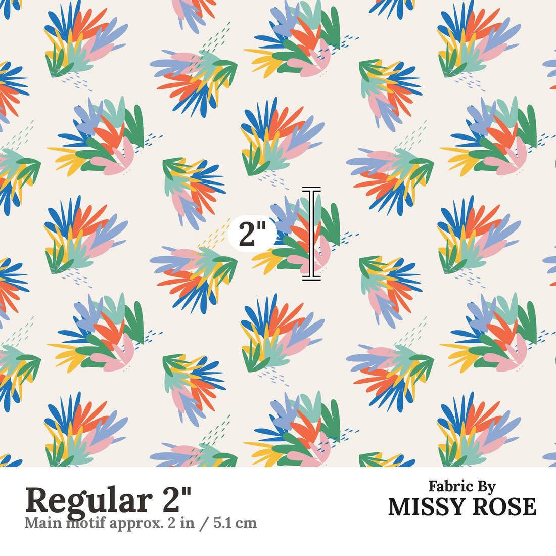 Kristina Forrest 191 Regular 2 inch print scale guide | Fabric by Missy Rose