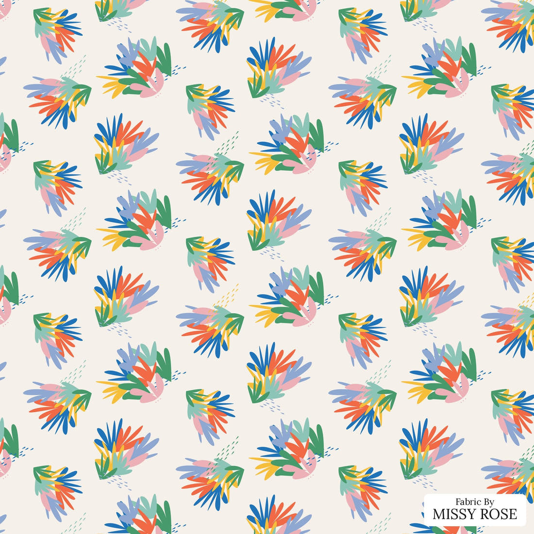 Kristina Forrest 191 - flat view of the print, zoom in for detail | Fabric by Missy Rose