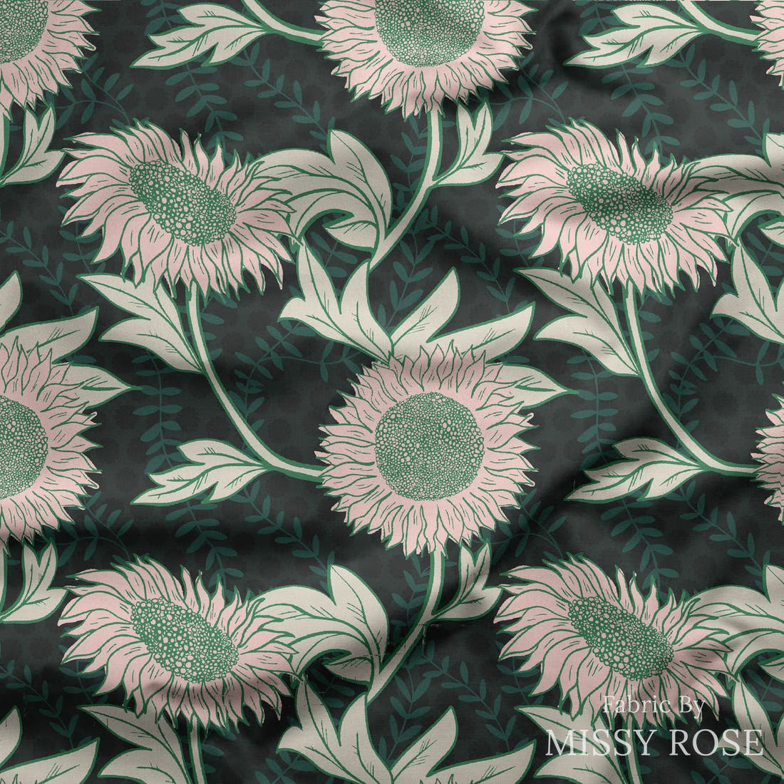 Kristina Forrest 192 draped fabric mockup - custom printed fabric by the metre | Fabric by Missy Rose