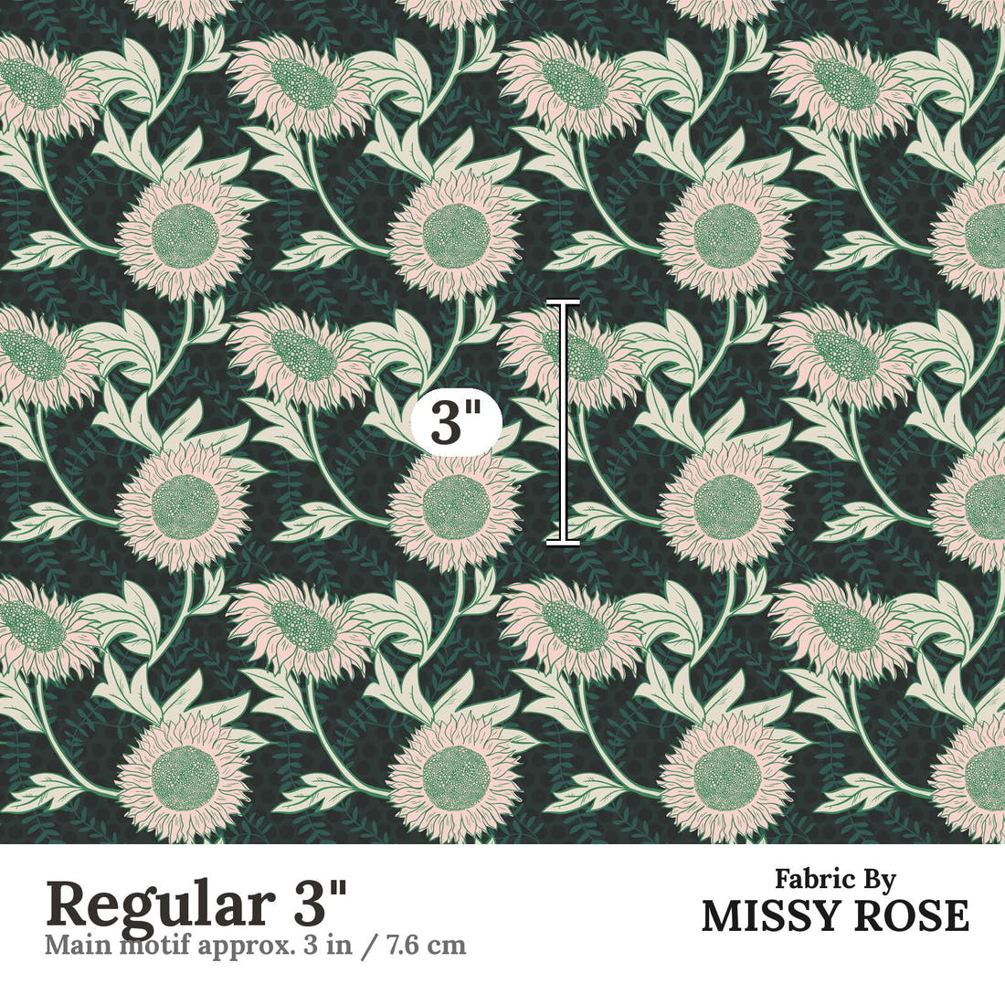 Kristina Forrest 192 Regular 3 inch print scale guide | Fabric by Missy Rose