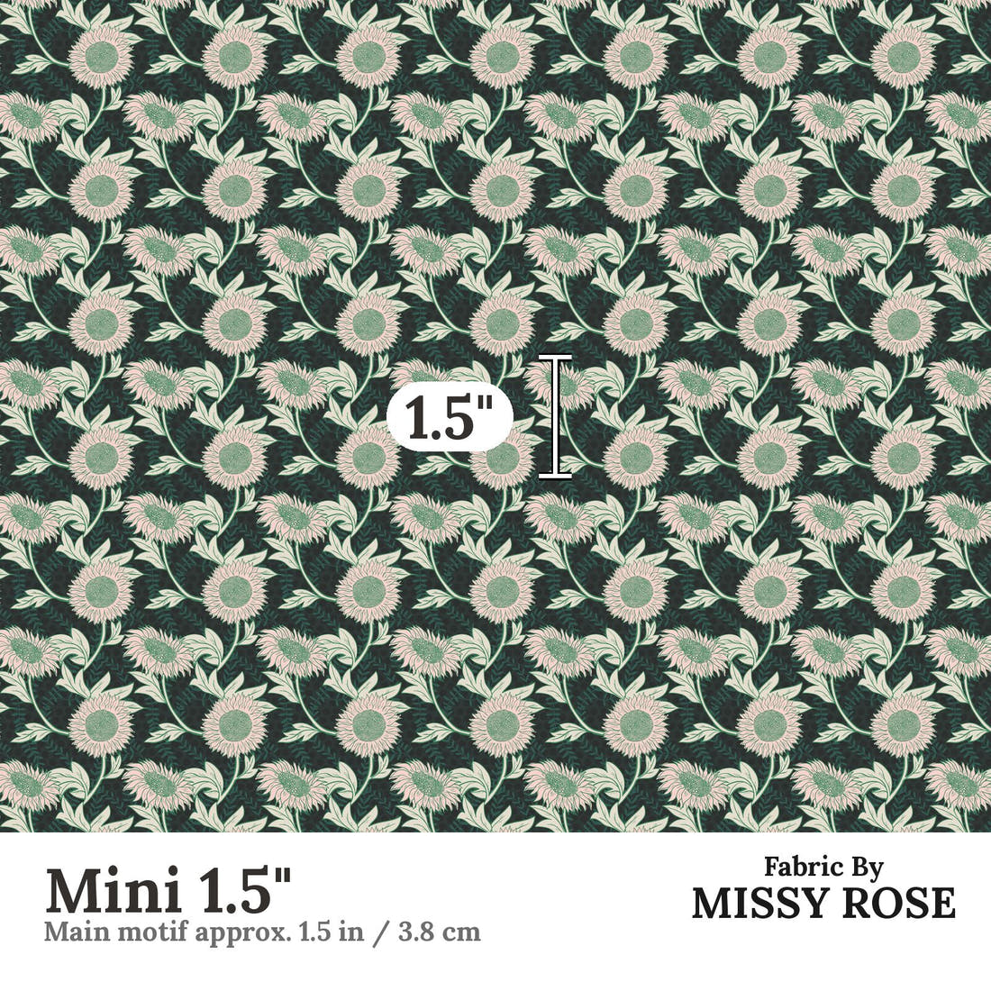 Kristina Forrest 192 Mini 1.5 inch print scale guide | Fabric by Missy Rose