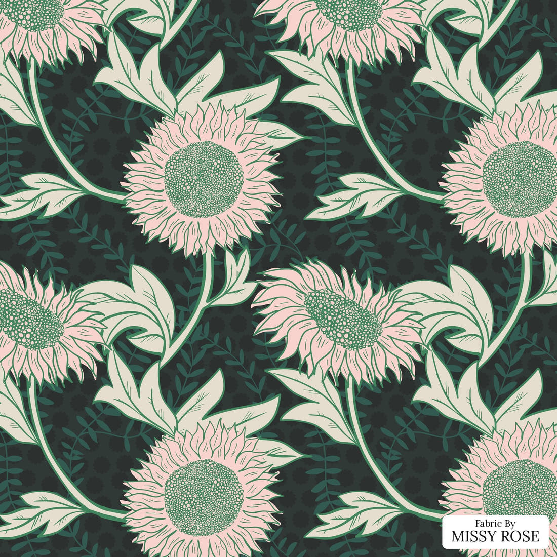 Kristina Forrest 192 - flat view of the print, zoom in for detail | Fabric by Missy Rose