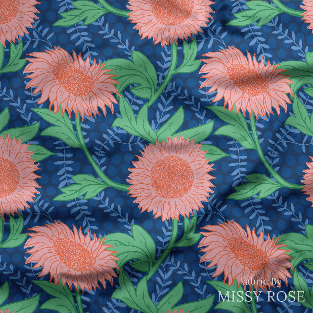 Kristina Forrest 193 draped fabric mockup - custom printed fabric by the metre | Fabric by Missy Rose
