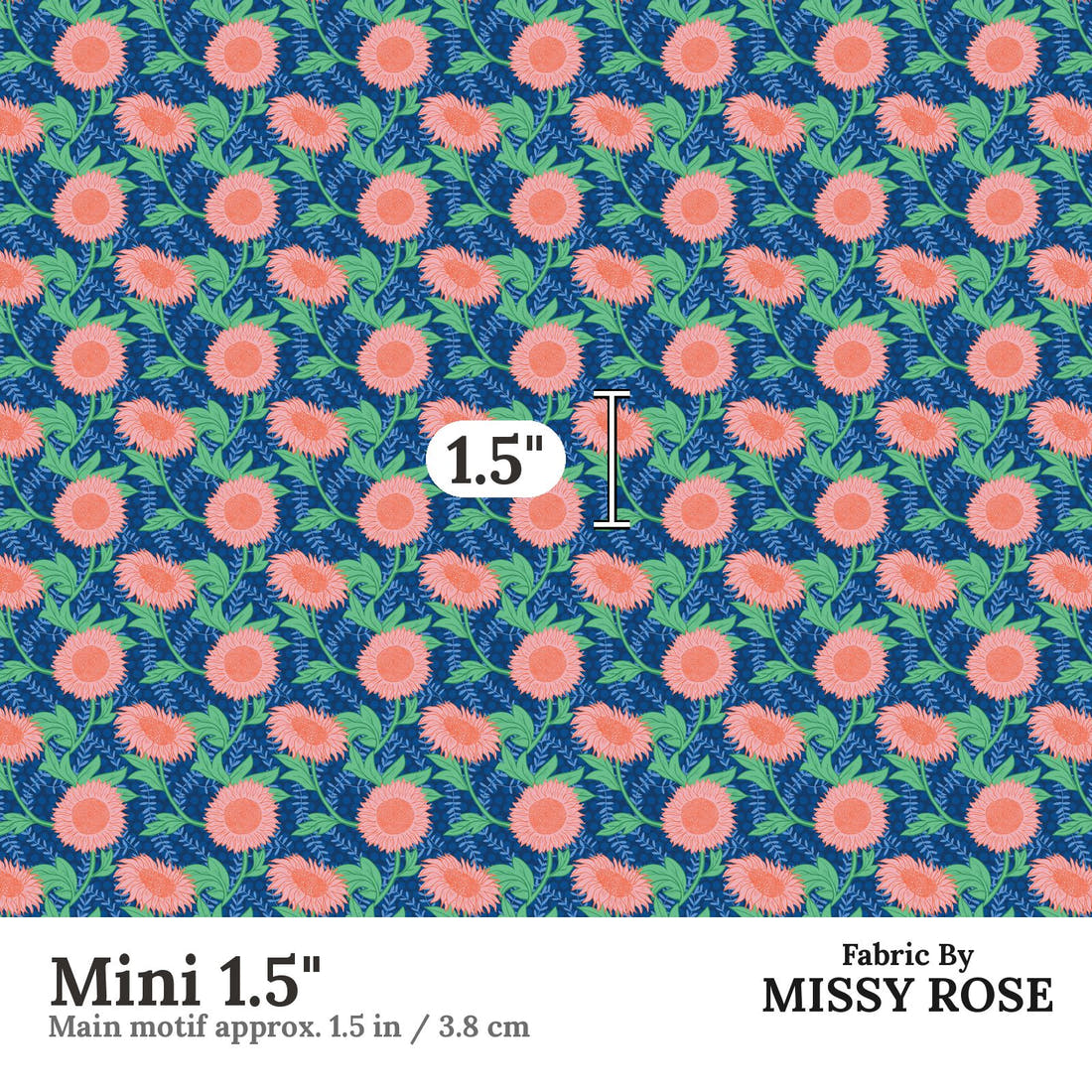 Kristina Forrest 193 Mini 1.5 inch print scale guide | Fabric by Missy Rose