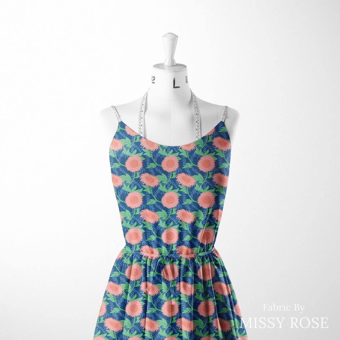 Kristina Forrest 193 sewn into a women's dress - see how the print looks made up | Fabric by Missy Rose