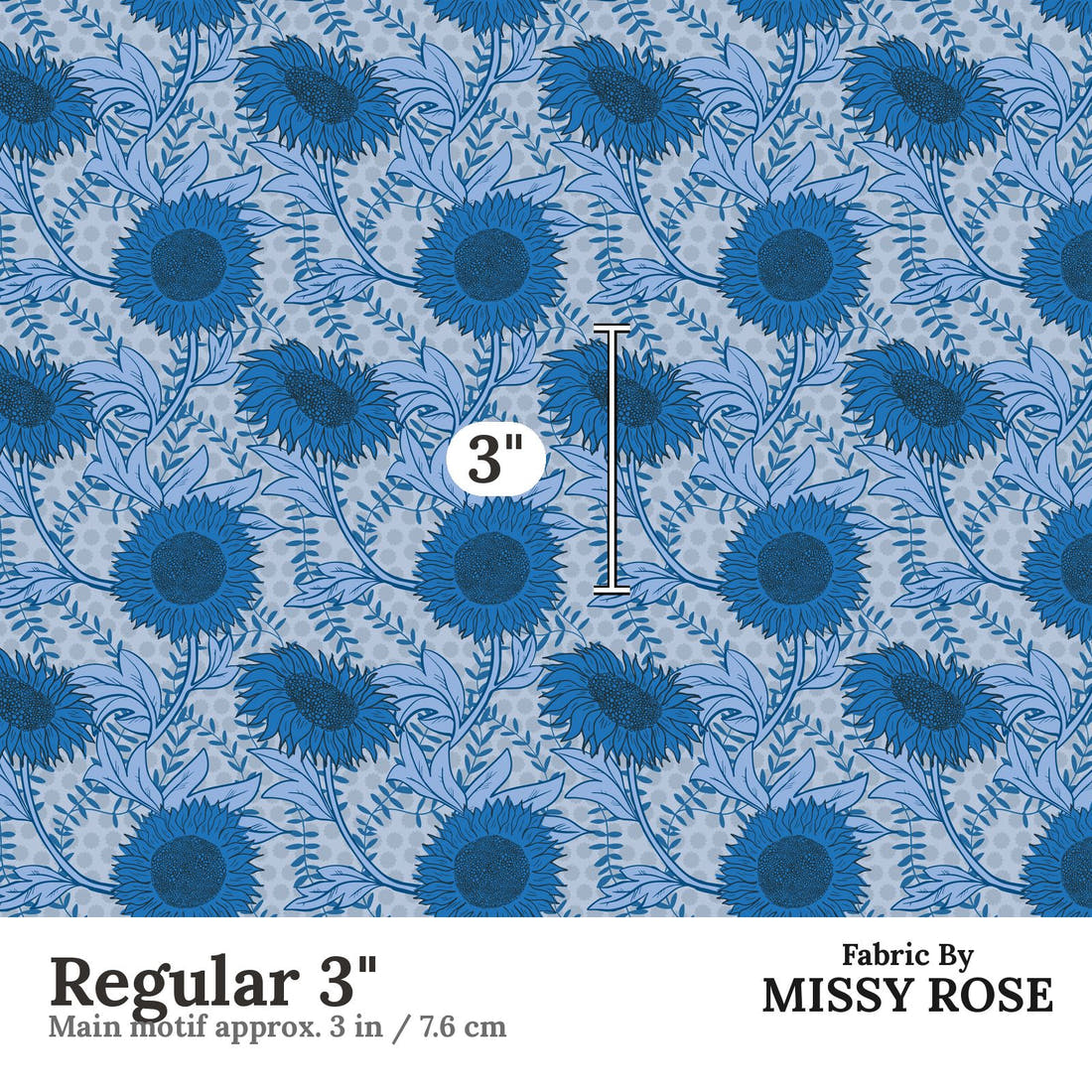 Kristina Forrest 194 Regular 3 inch print scale guide | Fabric by Missy Rose
