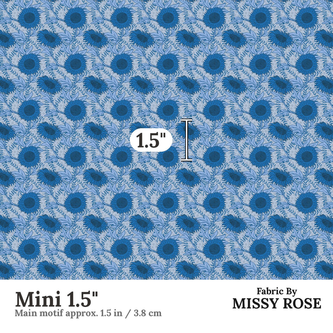 Kristina Forrest 194 Mini 1.5 inch print scale guide | Fabric by Missy Rose