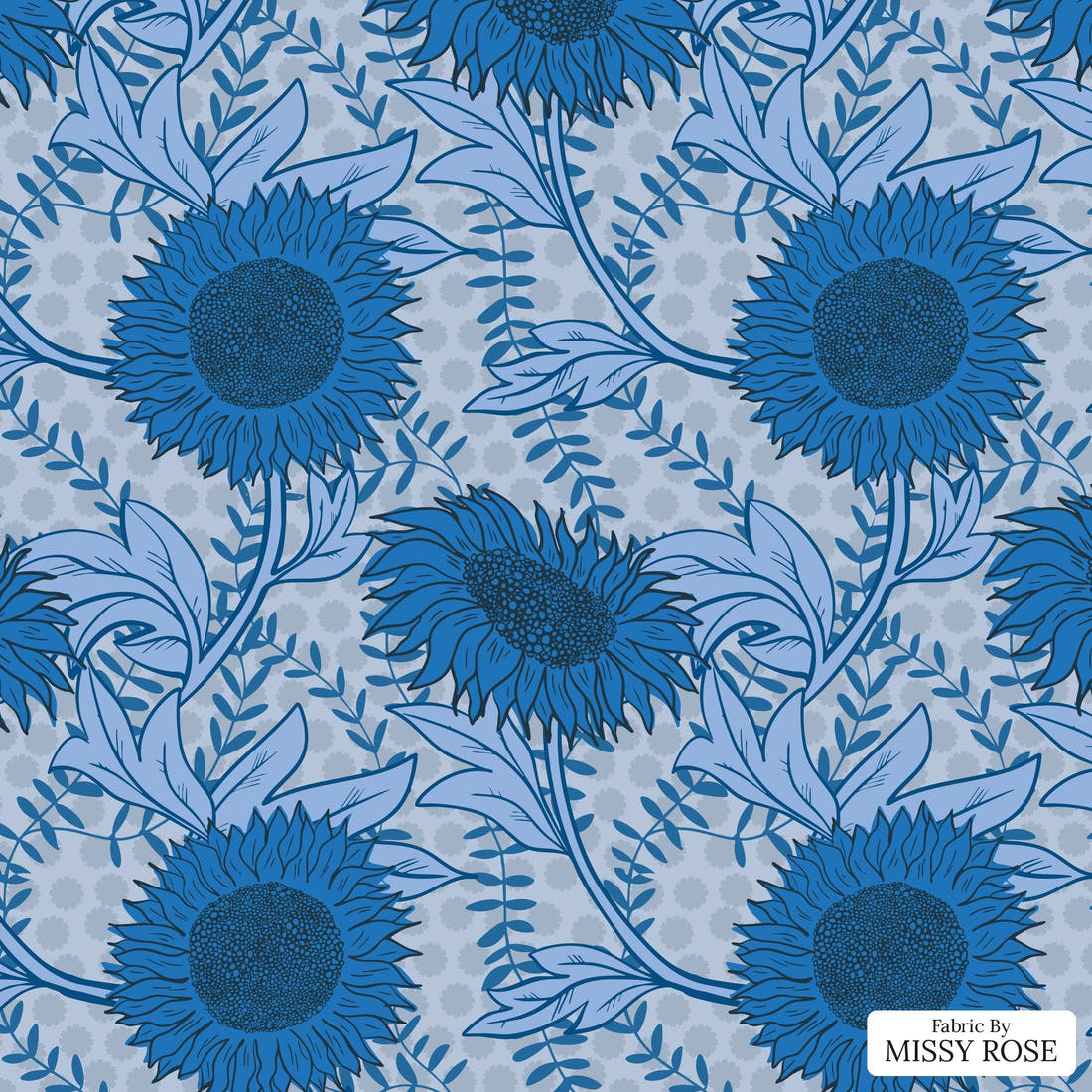 Kristina Forrest 194 - flat view of the print, zoom in for detail | Fabric by Missy Rose