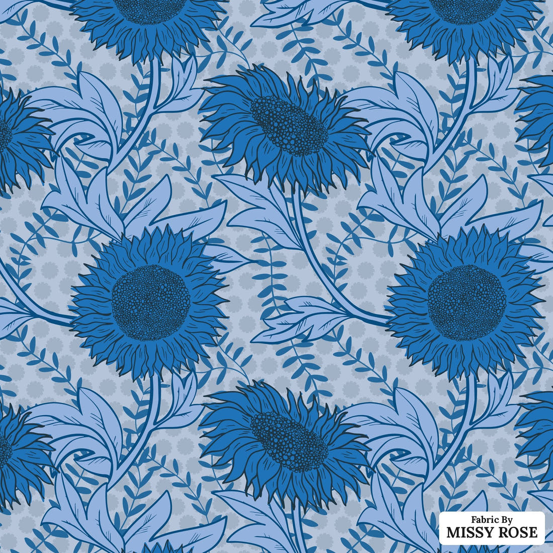 Kristina Forrest 194 - flat view of the print, zoom in for detail | Fabric by Missy Rose