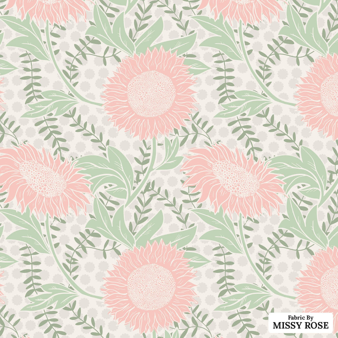 Kristina Forrest 195 - flat view of the print, zoom in for detail | Fabric by Missy Rose