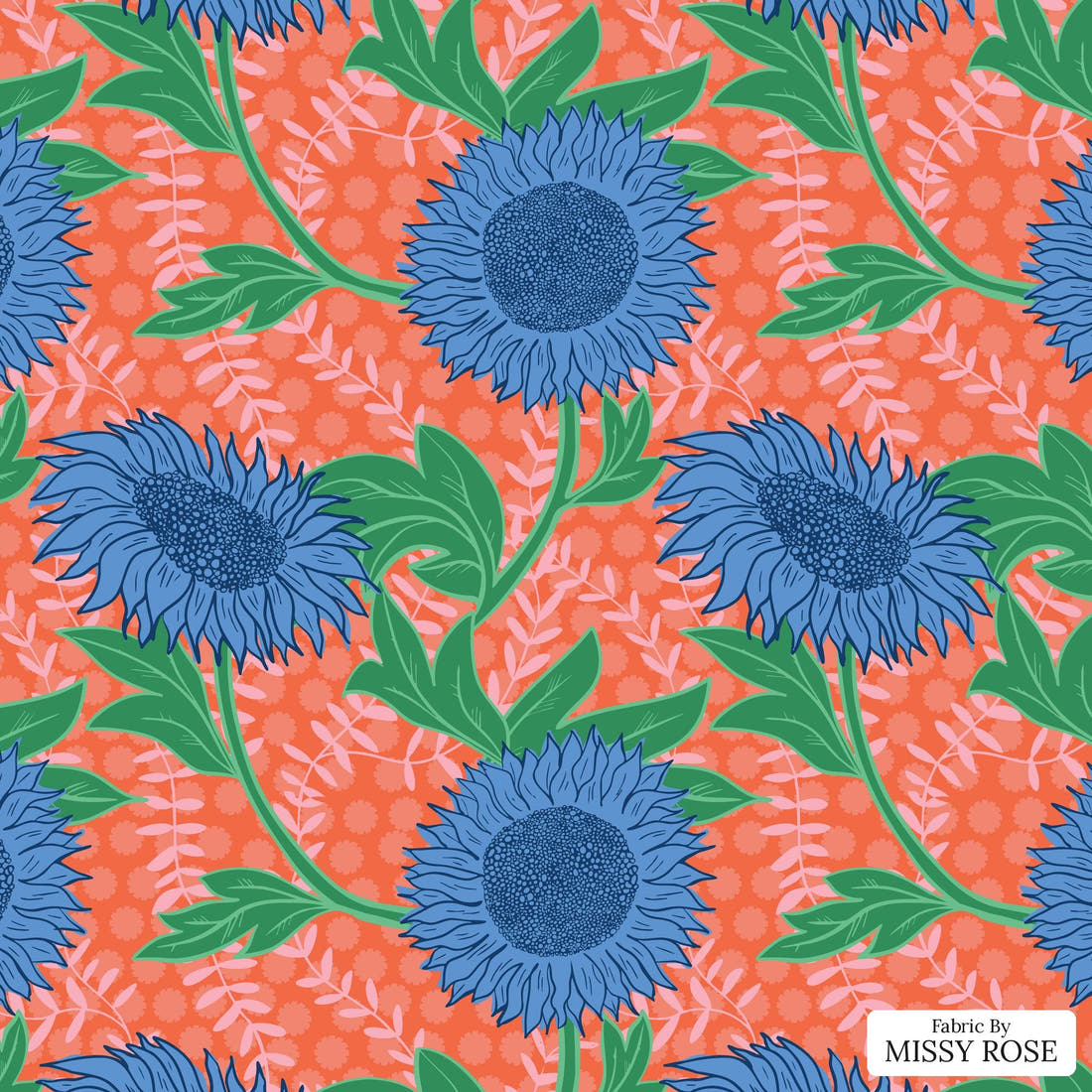 Kristina Forrest 196 - flat view of the print, zoom in for detail | Fabric by Missy Rose