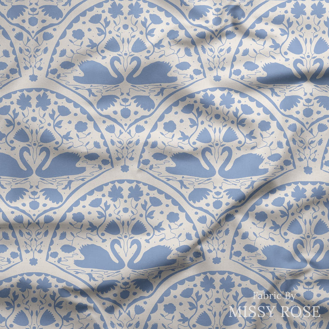Kristina Forrest 197 draped fabric mockup - custom printed fabric by the metre | Fabric by Missy Rose