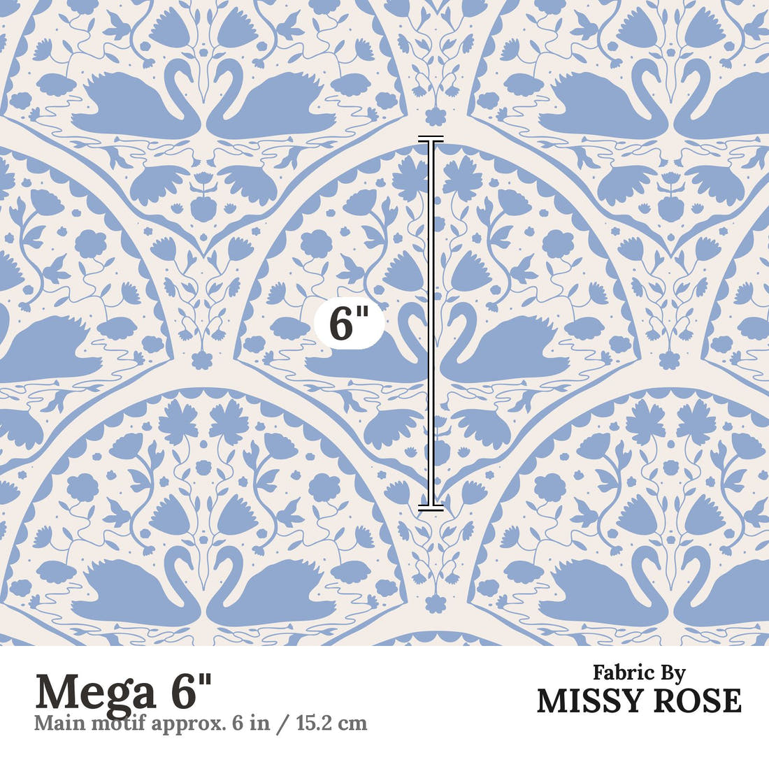 Kristina Forrest 197 Mega 6 inch print scale guide | Fabric by Missy Rose