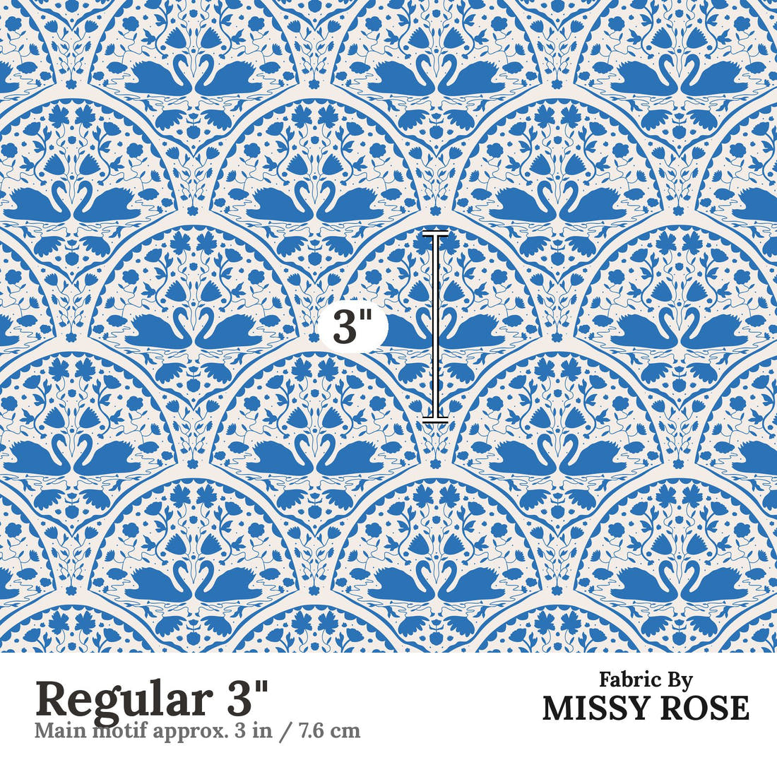 Kristina Forrest 198 Regular 3 inch print scale guide | Fabric by Missy Rose