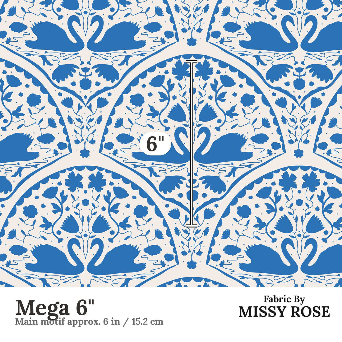 Kristina Forrest 198 Mega 6 inch print scale guide | Fabric by Missy Rose