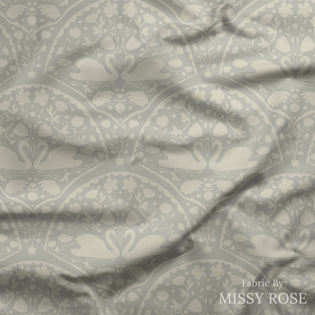 Kristina Forrest 199 draped fabric mockup - custom printed fabric by the metre | Fabric by Missy Rose