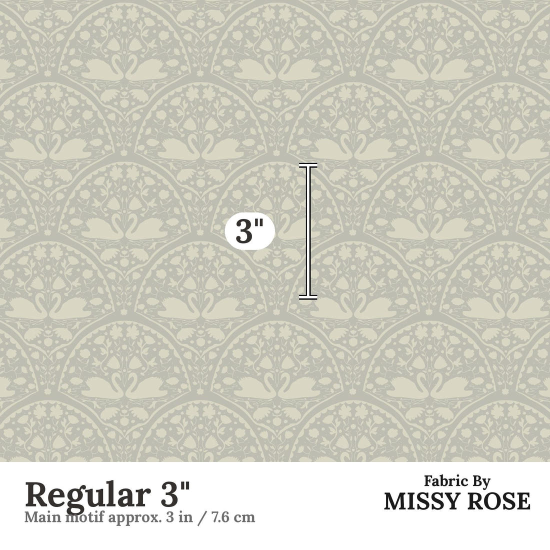 Kristina Forrest 199 Regular 3 inch print scale guide | Fabric by Missy Rose