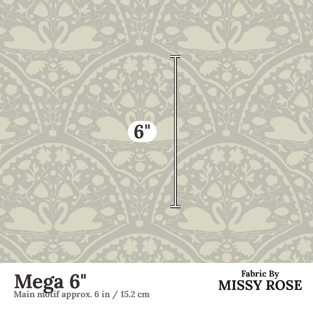 Kristina Forrest 199 Mega 6 inch print scale guide | Fabric by Missy Rose