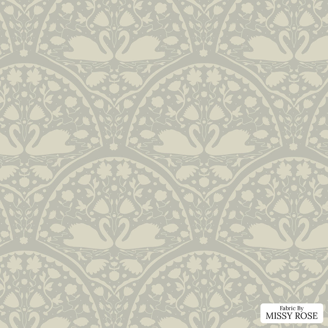 Kristina Forrest 199 - flat view of the print, zoom in for detail | Fabric by Missy Rose
