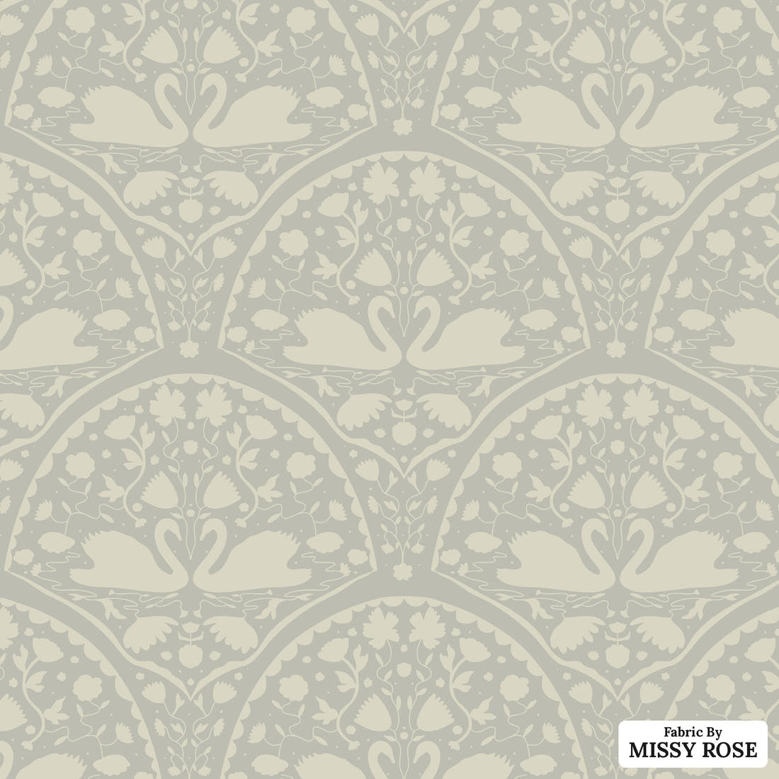 Kristina Forrest 199 - flat view of the print, zoom in for detail | Fabric by Missy Rose