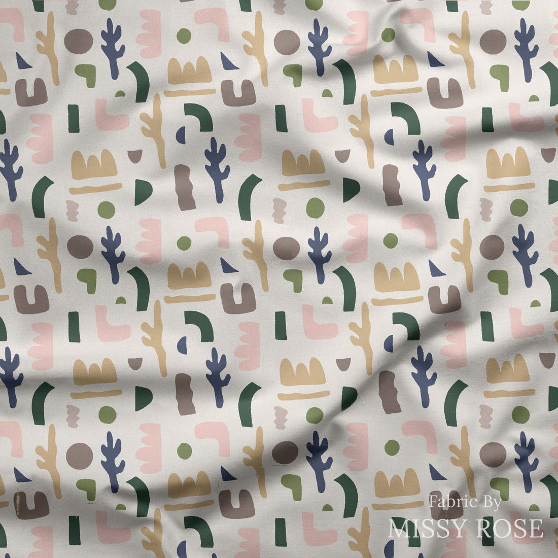Kristina Forrest 20 draped fabric mockup - custom printed fabric by the metre | Fabric by Missy Rose