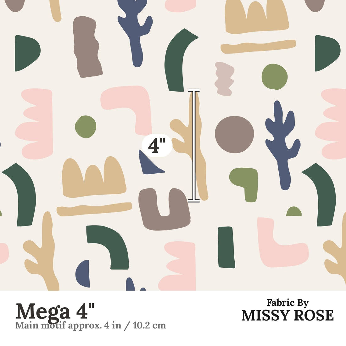 Kristina Forrest 20 Mega 4 inch print scale guide | Fabric by Missy Rose