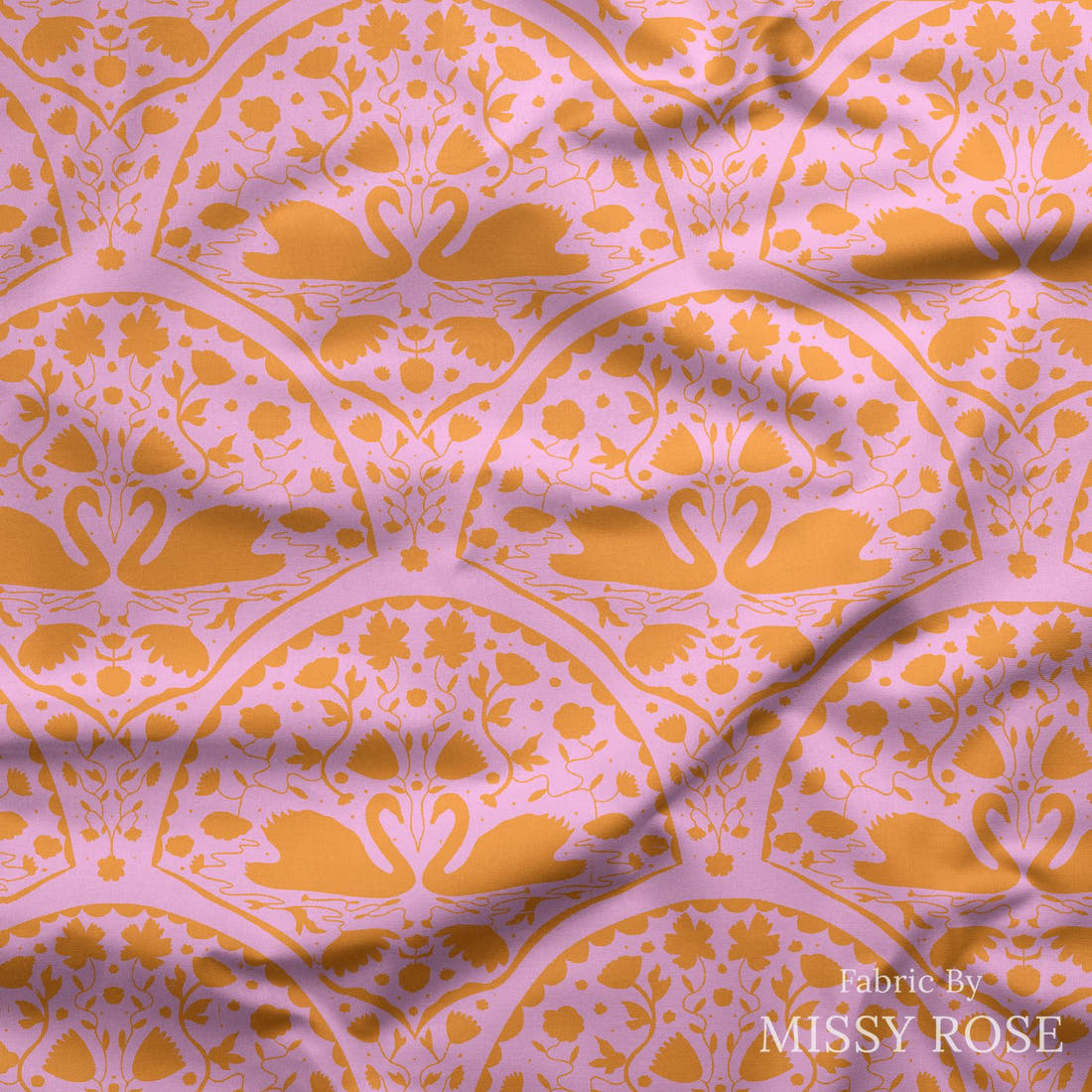 Kristina Forrest 200 draped fabric mockup - custom printed fabric by the metre | Fabric by Missy Rose