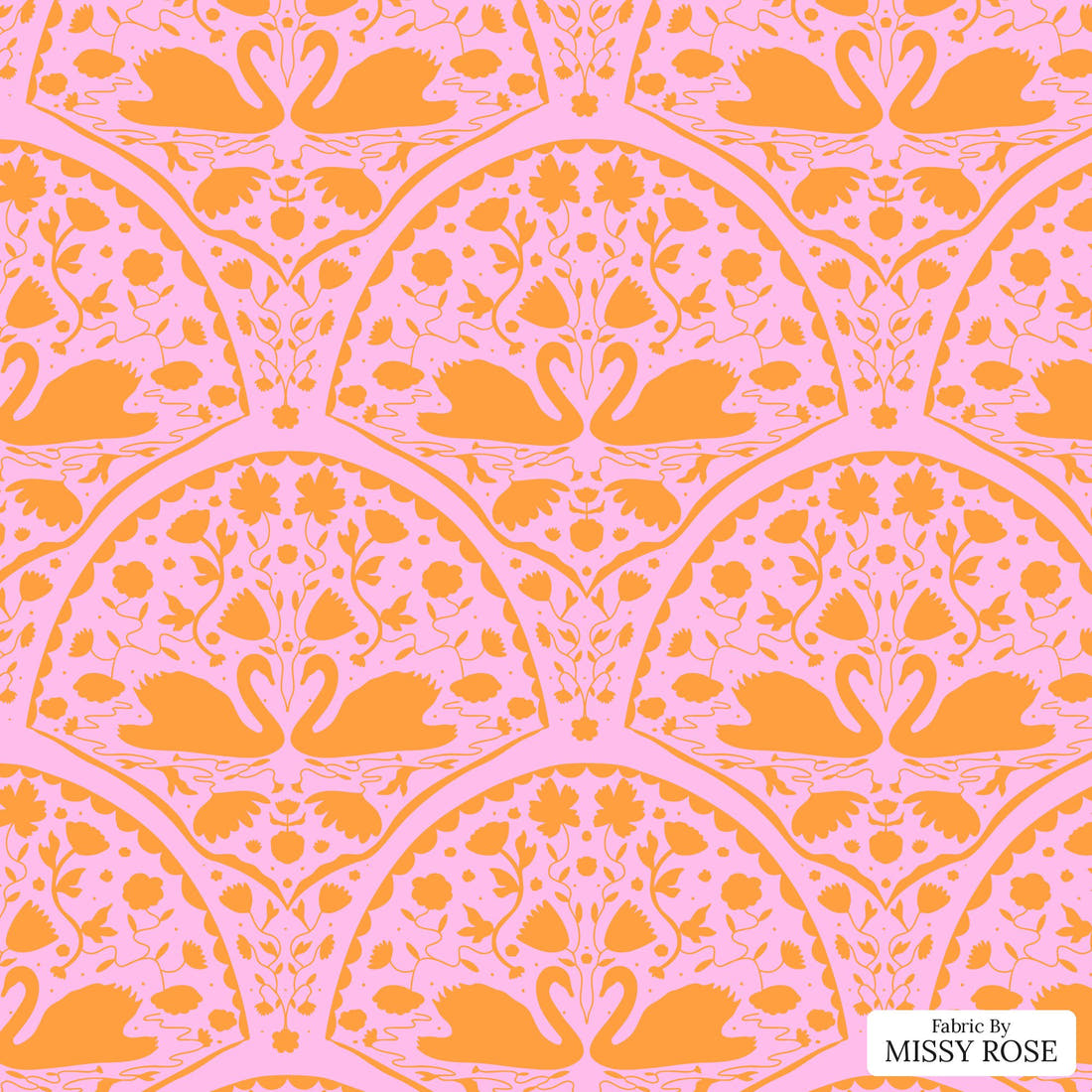 Kristina Forrest 200 - flat view of the print, zoom in for detail | Fabric by Missy Rose