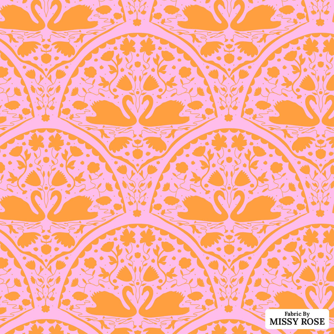 Kristina Forrest 200 - flat view of the print, zoom in for detail | Fabric by Missy Rose