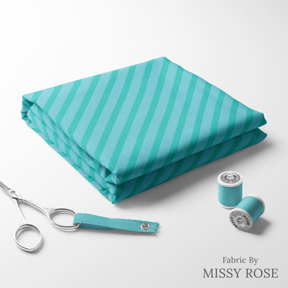 Kristina Forrest 201 folded fabric stack with matching thread - pre-order fabric Australia | Fabric by Missy Rose