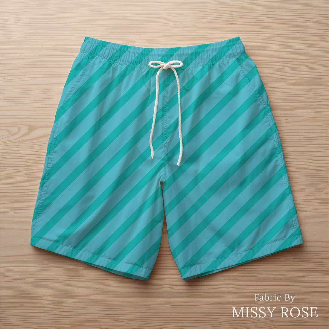 Kristina Forrest 201 sewn into swim shorts - see how the print looks made up | Fabric by Missy Rose