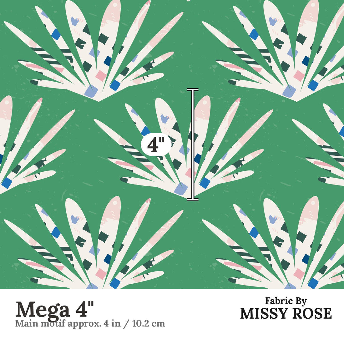 Kristina Forrest 203 Mega 4 inch print scale guide | Fabric by Missy Rose