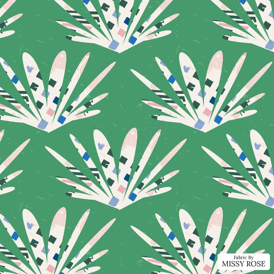 Kristina Forrest 203 - flat view of the print, zoom in for detail | Fabric by Missy Rose