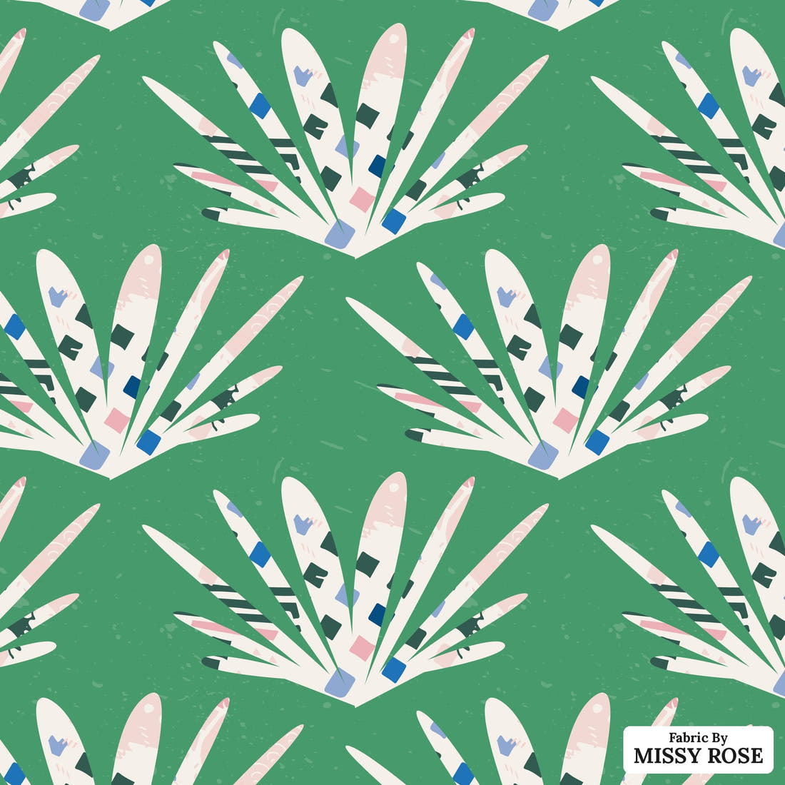 Kristina Forrest 203 - flat view of the print, zoom in for detail | Fabric by Missy Rose