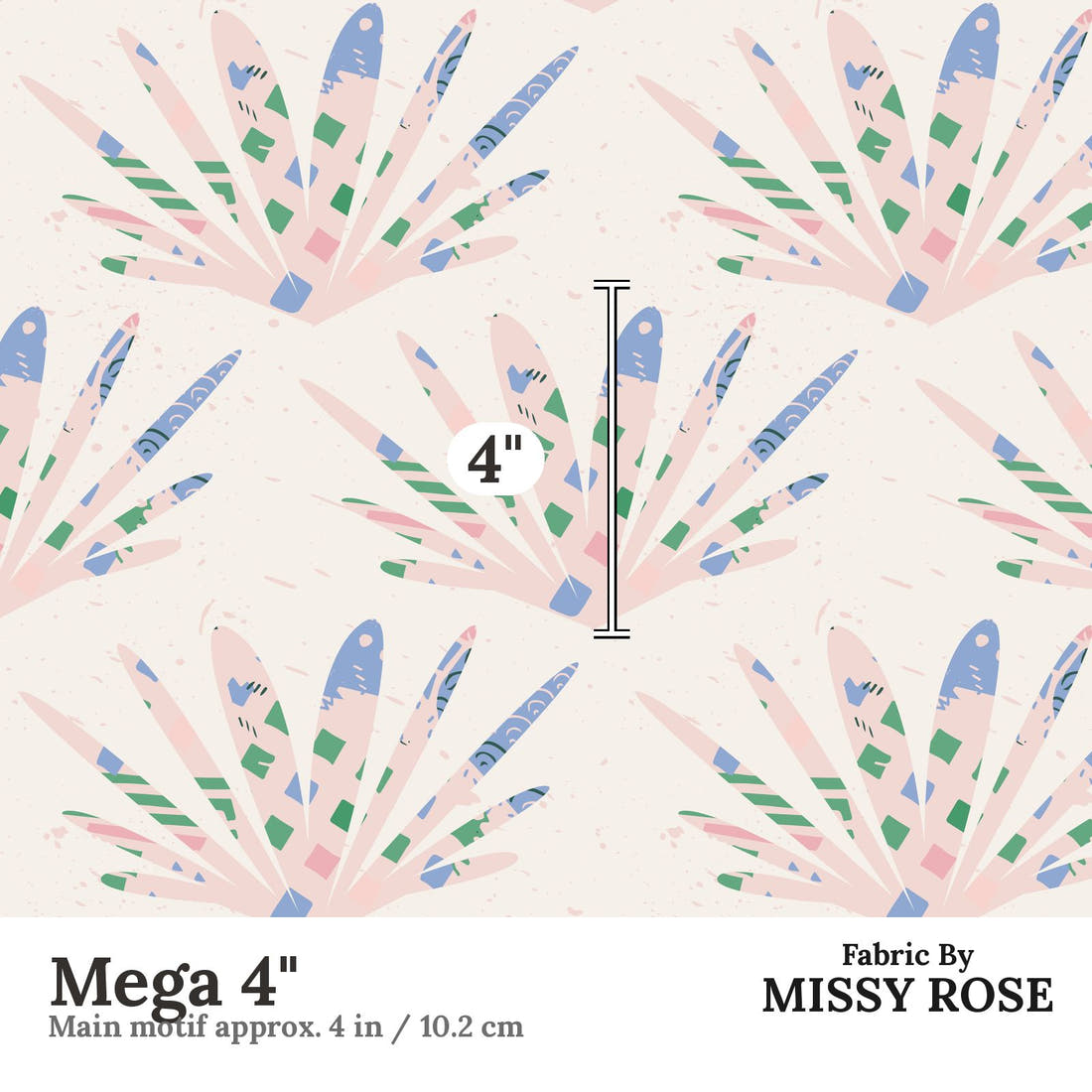 Kristina Forrest 204 Mega 4 inch print scale guide | Fabric by Missy Rose