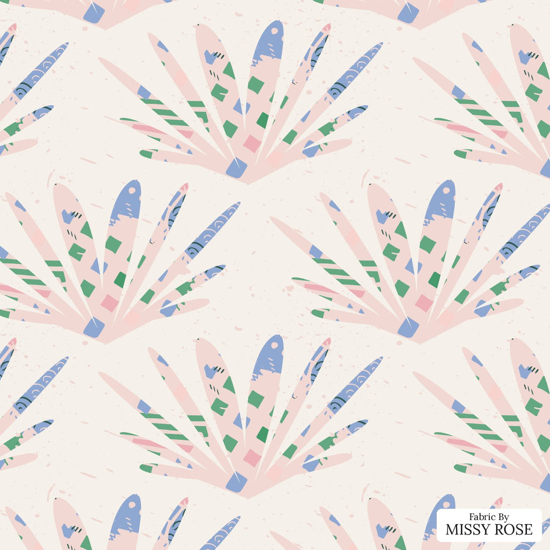 Kristina Forrest 204 - flat view of the print, zoom in for detail | Fabric by Missy Rose