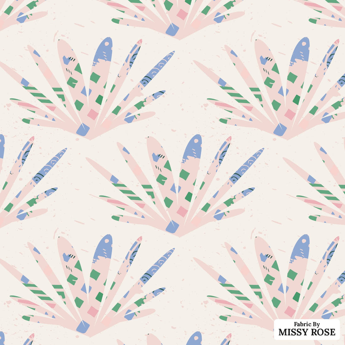 Kristina Forrest 204 - flat view of the print, zoom in for detail | Fabric by Missy Rose