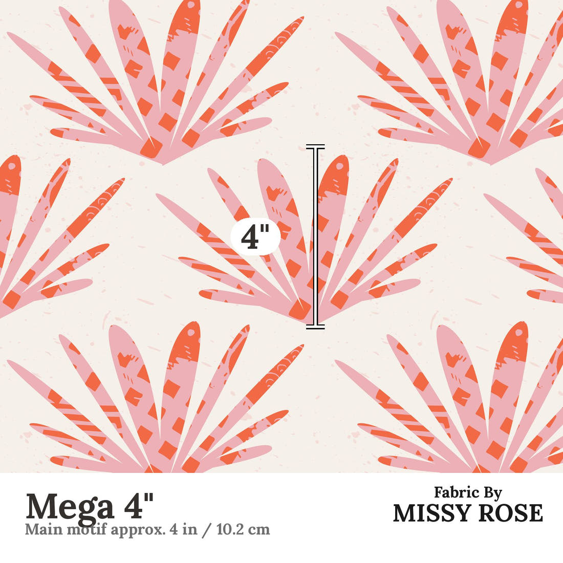 Kristina Forrest 205 Mega 4 inch print scale guide | Fabric by Missy Rose