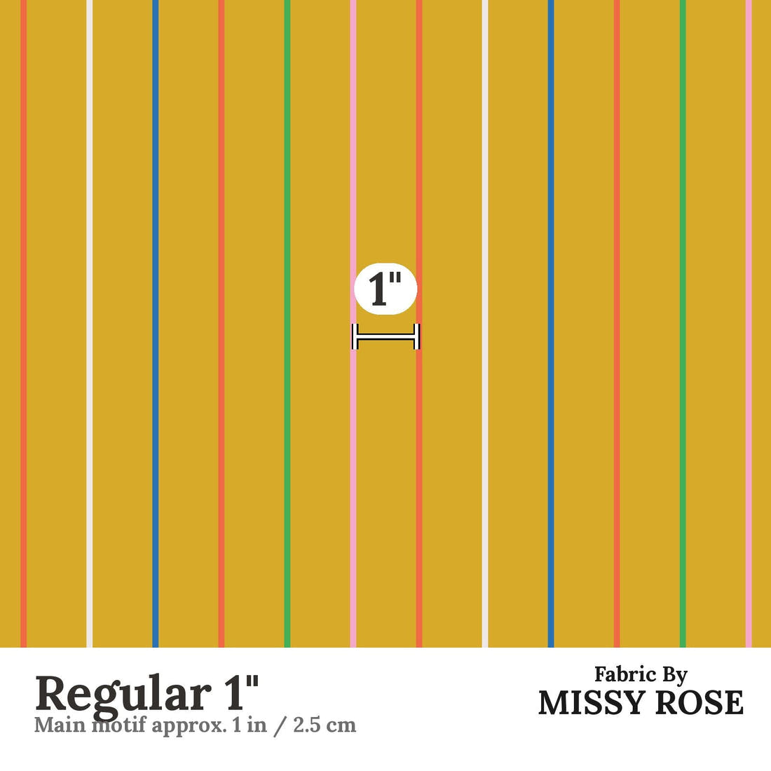 Kristina Forrest 206 Regular 1 inch print scale guide | Fabric by Missy Rose