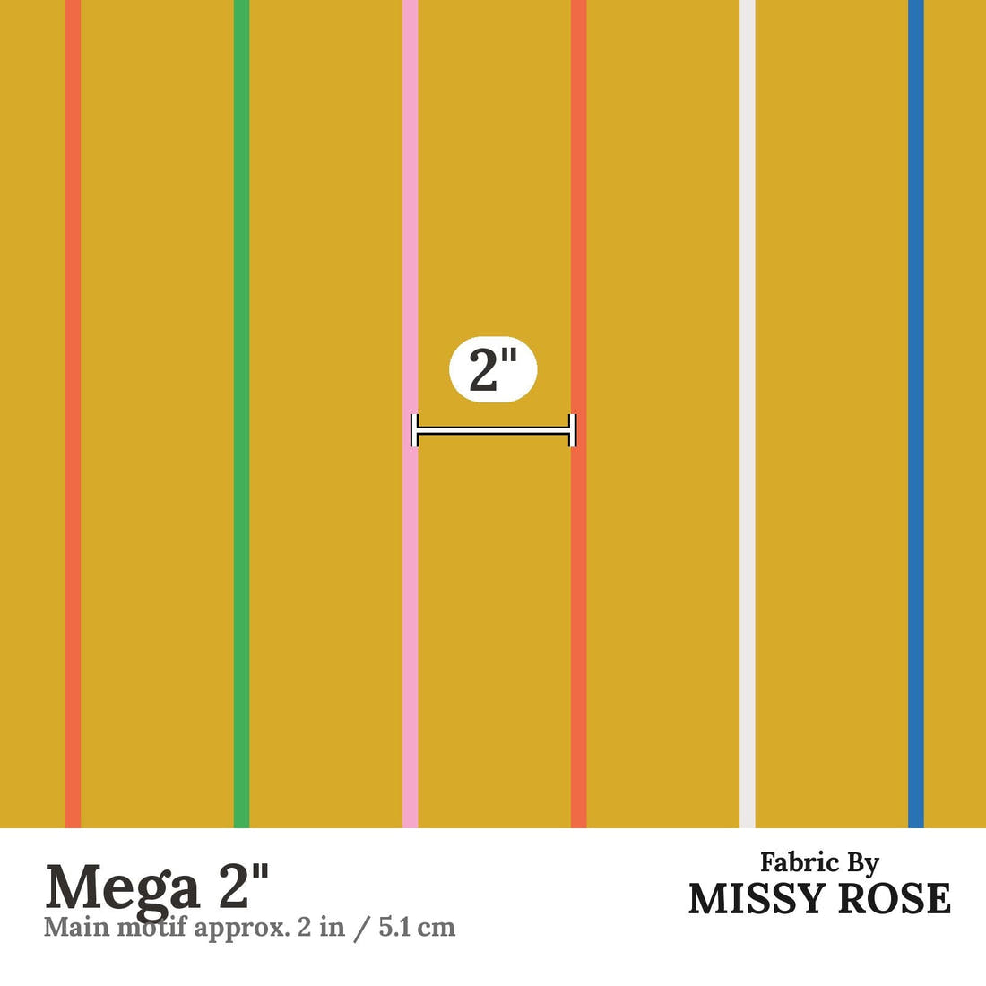 Kristina Forrest 206 Mega 2 inch print scale guide | Fabric by Missy Rose