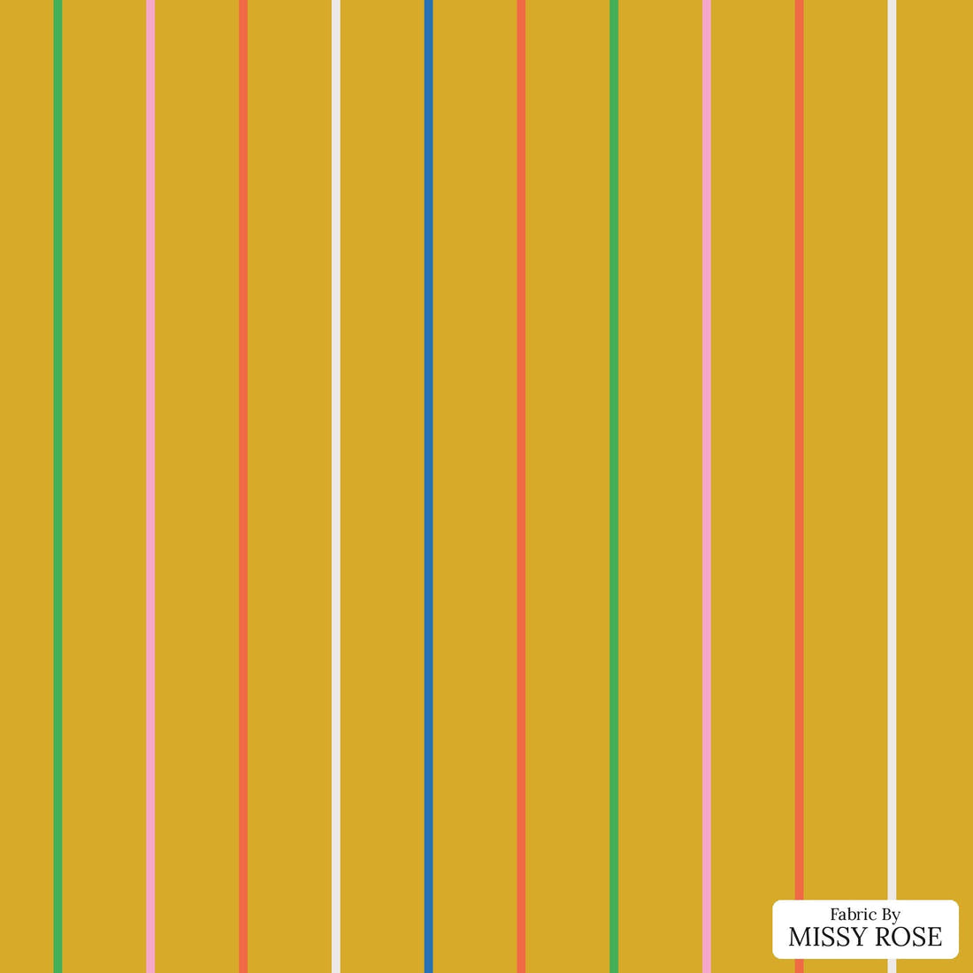 Kristina Forrest 206 - flat view of the print, zoom in for detail | Fabric by Missy Rose