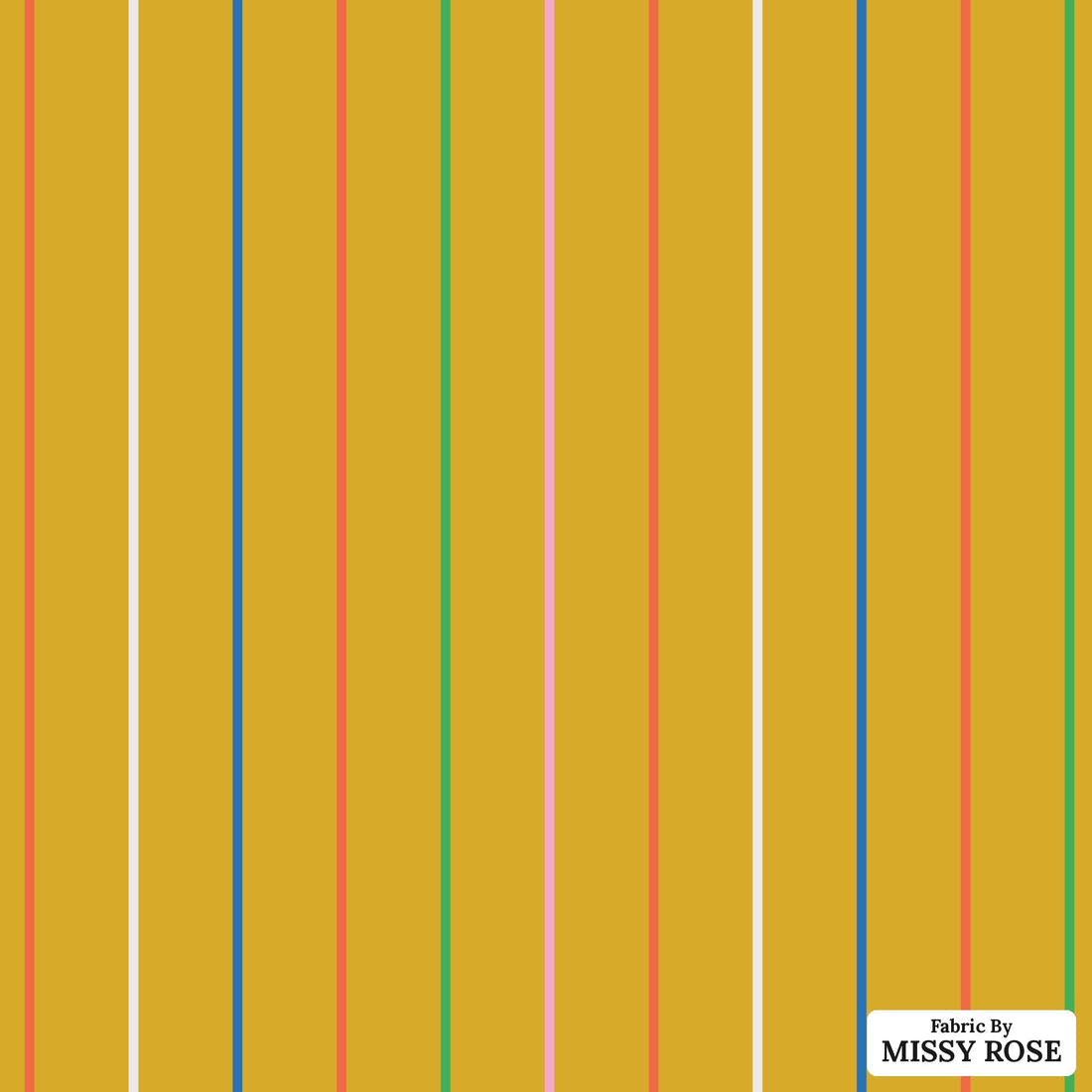 Kristina Forrest 206 - flat view of the print, zoom in for detail | Fabric by Missy Rose