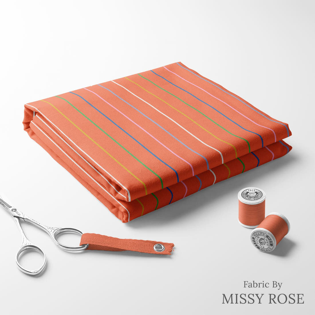 Kristina Forrest 207 folded fabric stack with matching thread - pre-order fabric Australia | Fabric by Missy Rose